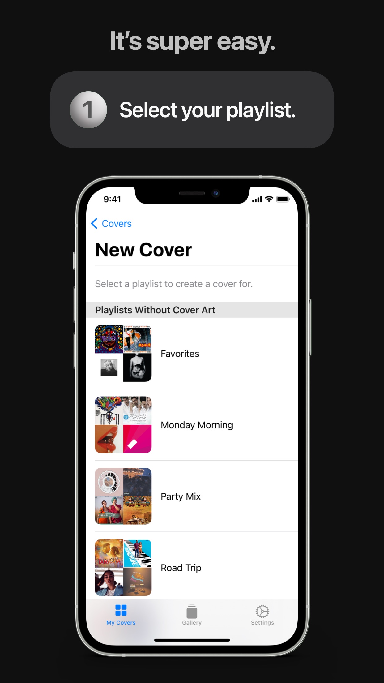 Screenshot do app Denim - Playlist Cover Maker