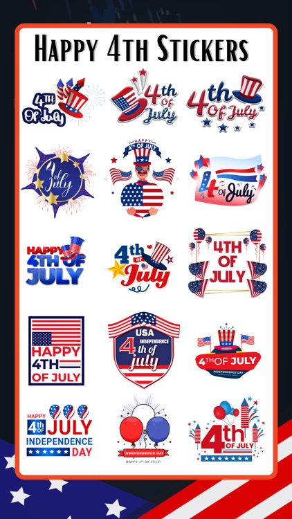 4th Of July Emoji Stickers !