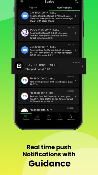 Option Signals - Live Alerts Screenshot
