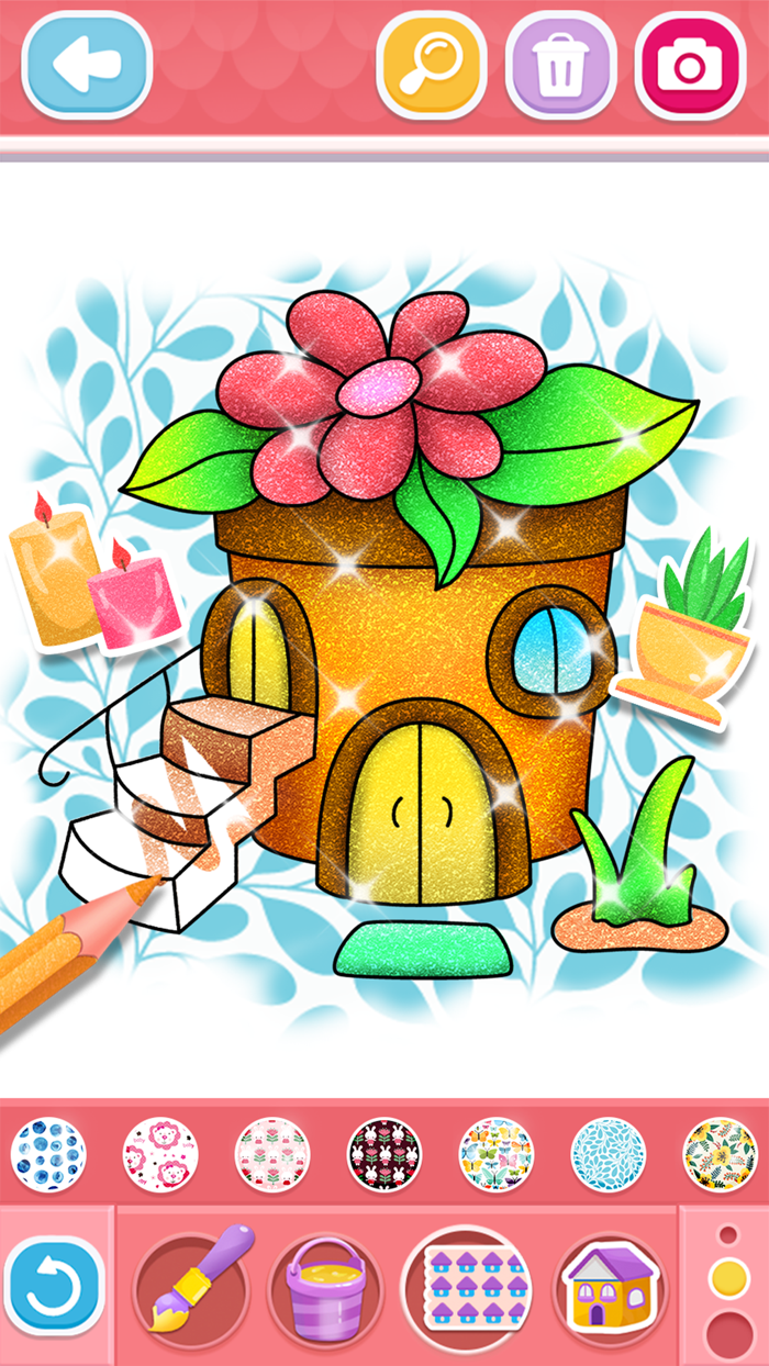 Glitter House coloring
