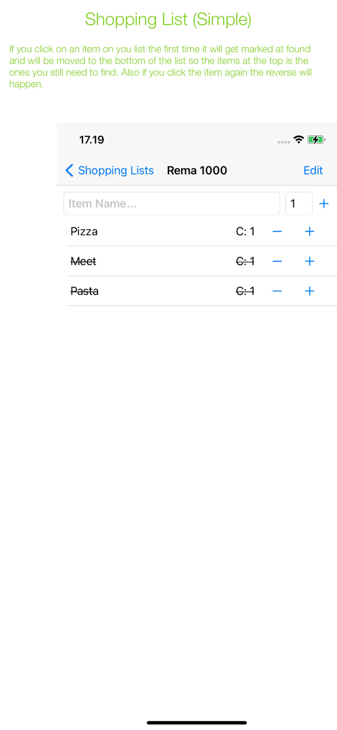 Shopping List Simple