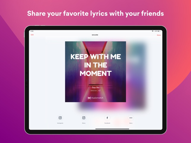 Musixmatch Lyrics Finder On The App Store