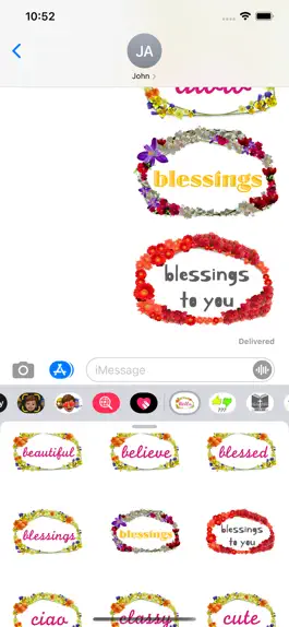 Game screenshot flower greetings stickers apk