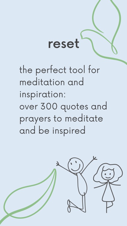 Reset: meditate & be inspired