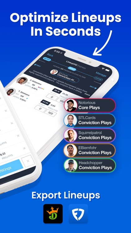 LineupHQ Express for FanDuel by RotoGrinders