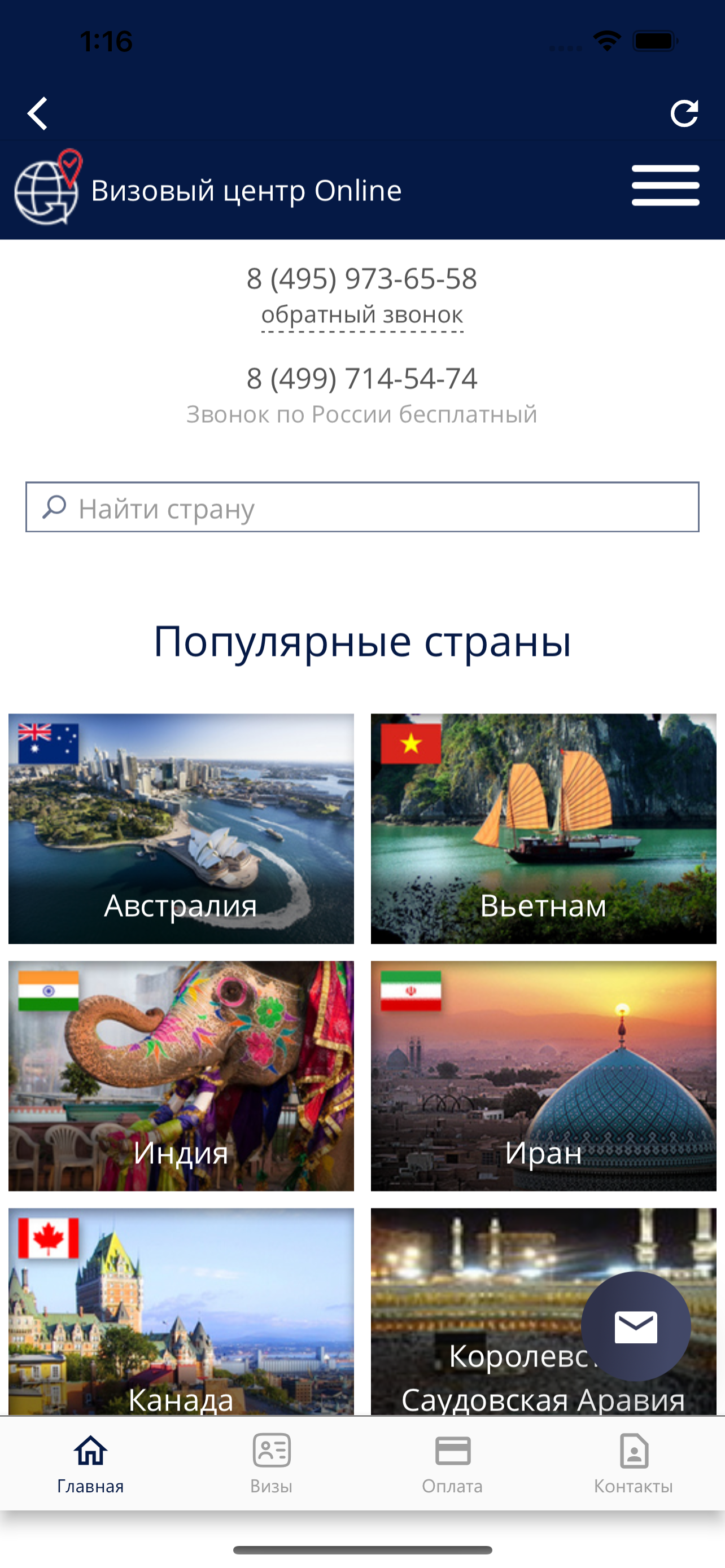 Визовый центр Online screenshot 2
