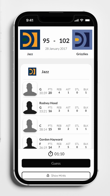 Boxle - Bball boxscore game