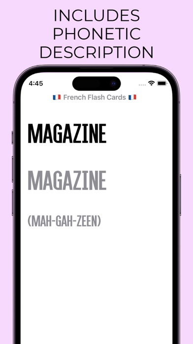 French Flash Cards Screenshot