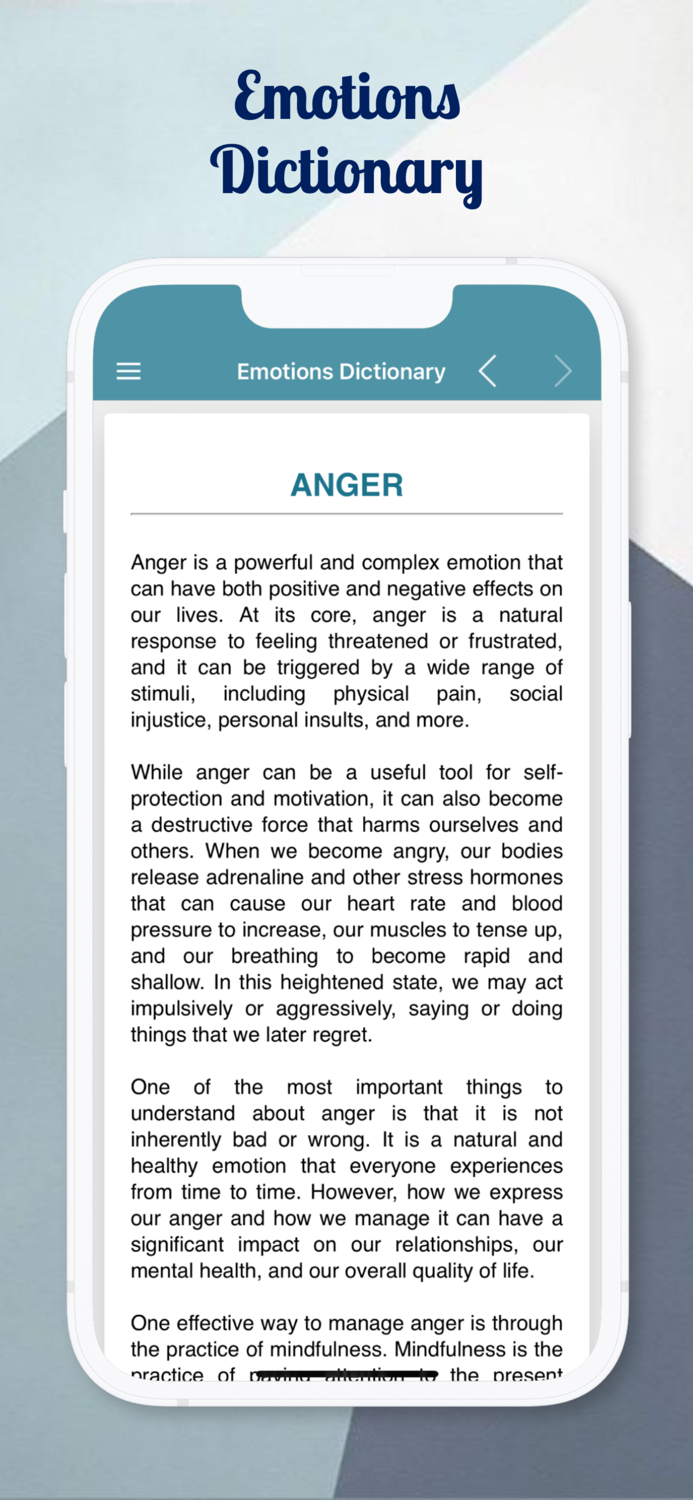 Dictionary of Emotions