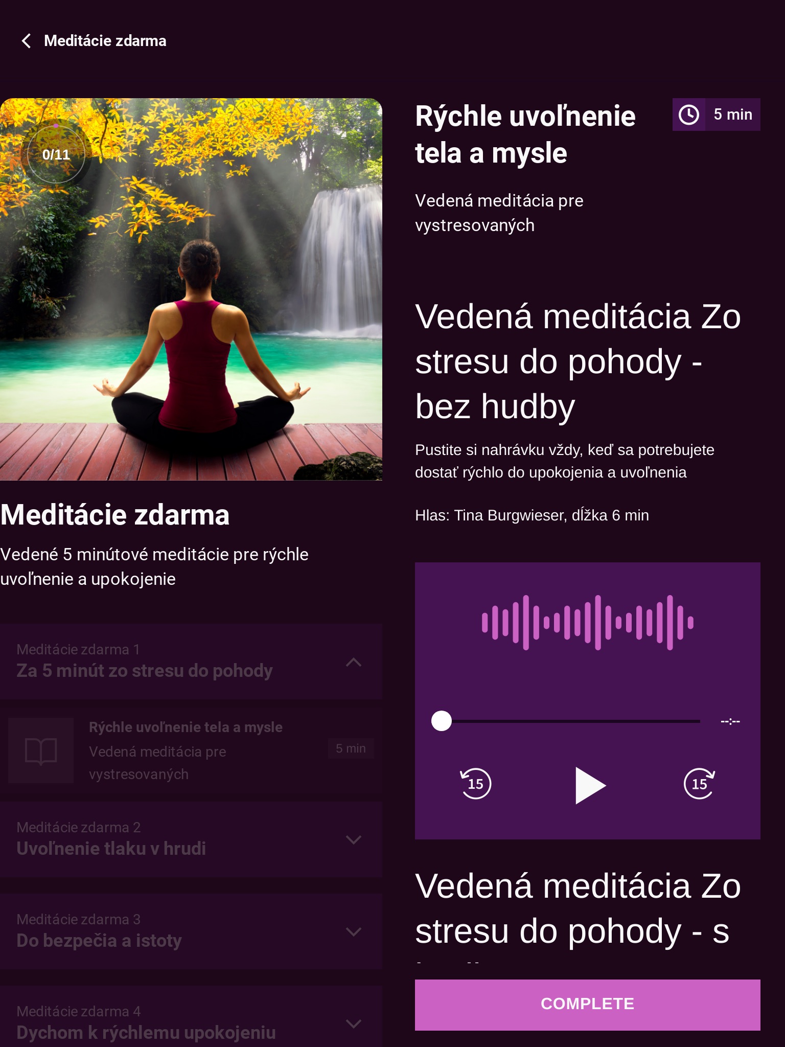 MEDOK - meditácie a sebarozvoj screenshot 2