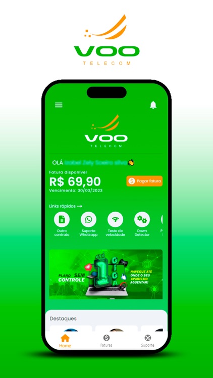 Voo Telecom App do cliente