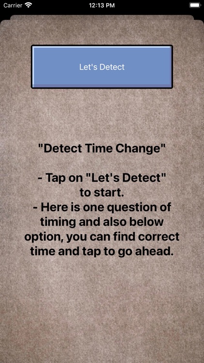 Detect Time Change