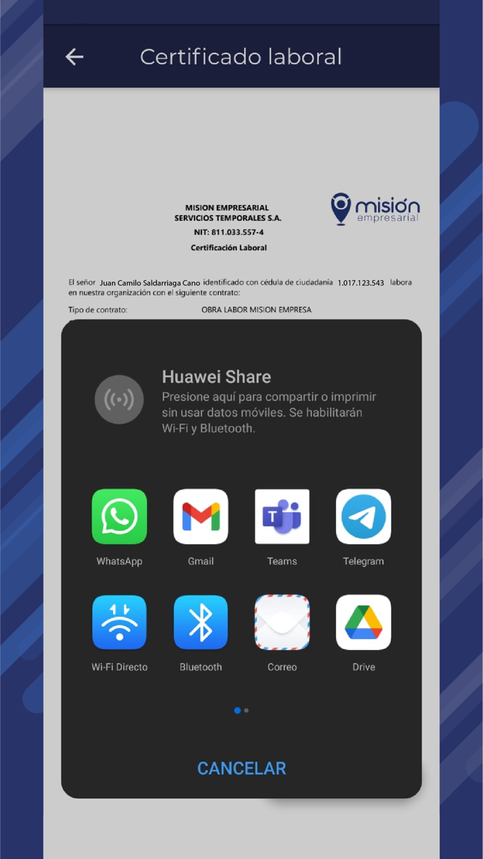 Empleados Misión Empresarial