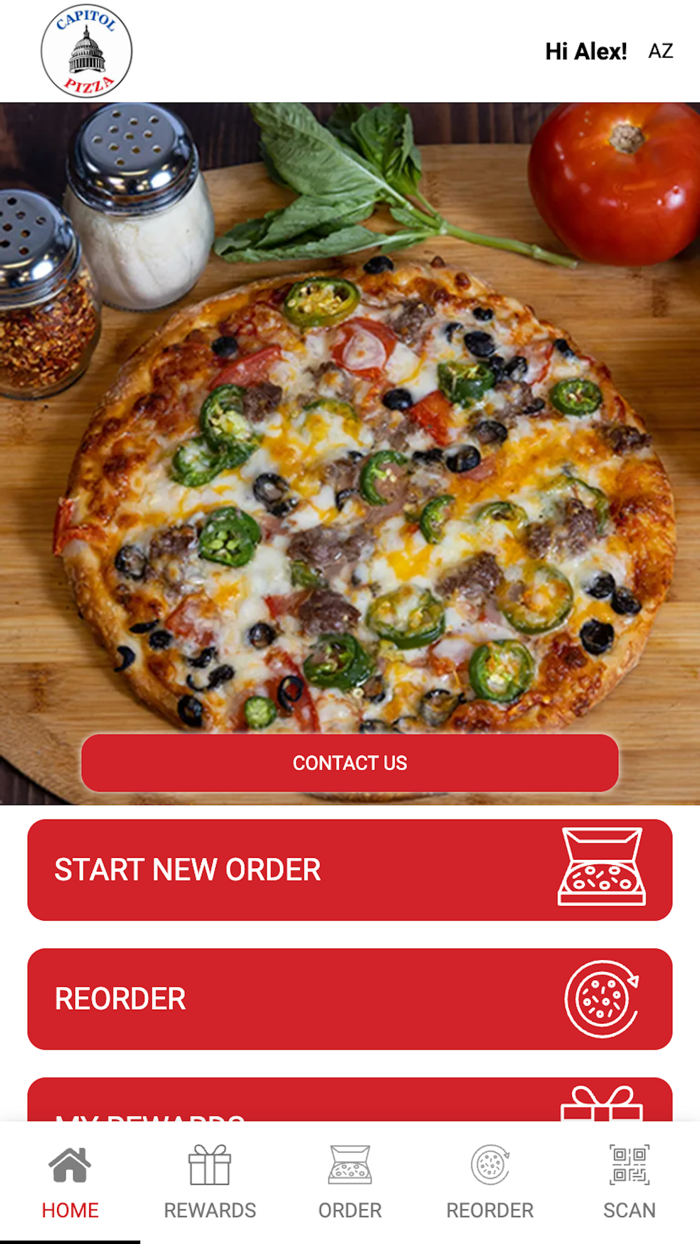 Capitol Pizza App