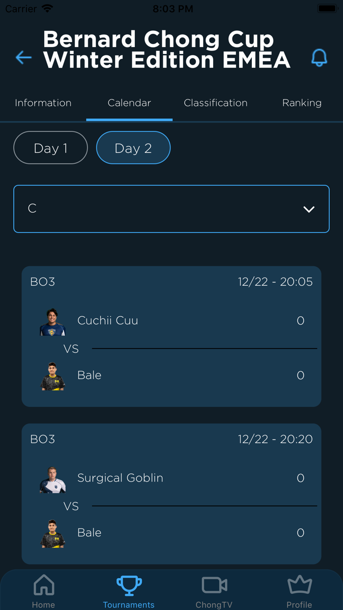 Bernard Chong Events