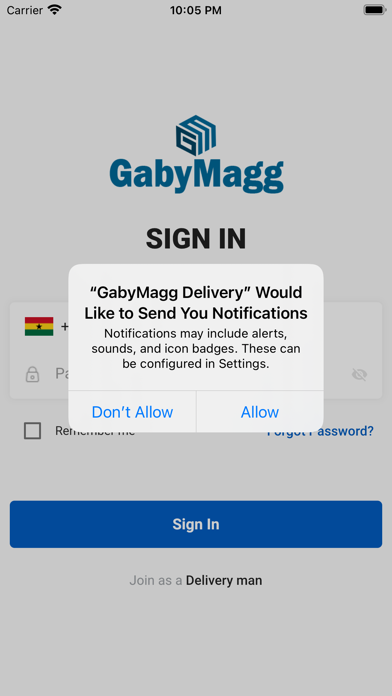 Gabymagg Delivery Screenshot