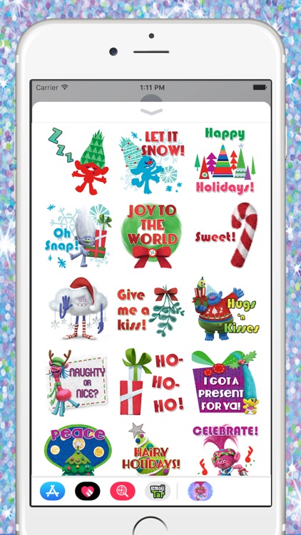 Trolls Holiday Stickers