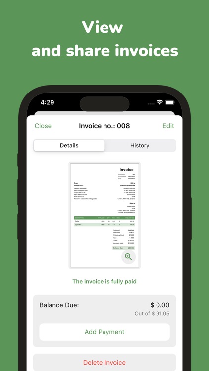 Easy Invoice Maker & Estimate screenshot-7