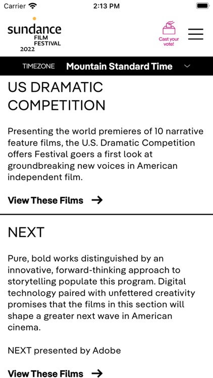 Sundance Film Festival App