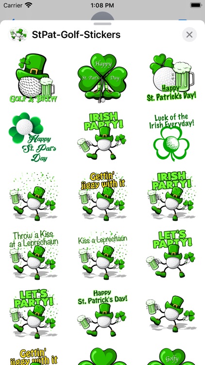 St Pat's Golf Stickers