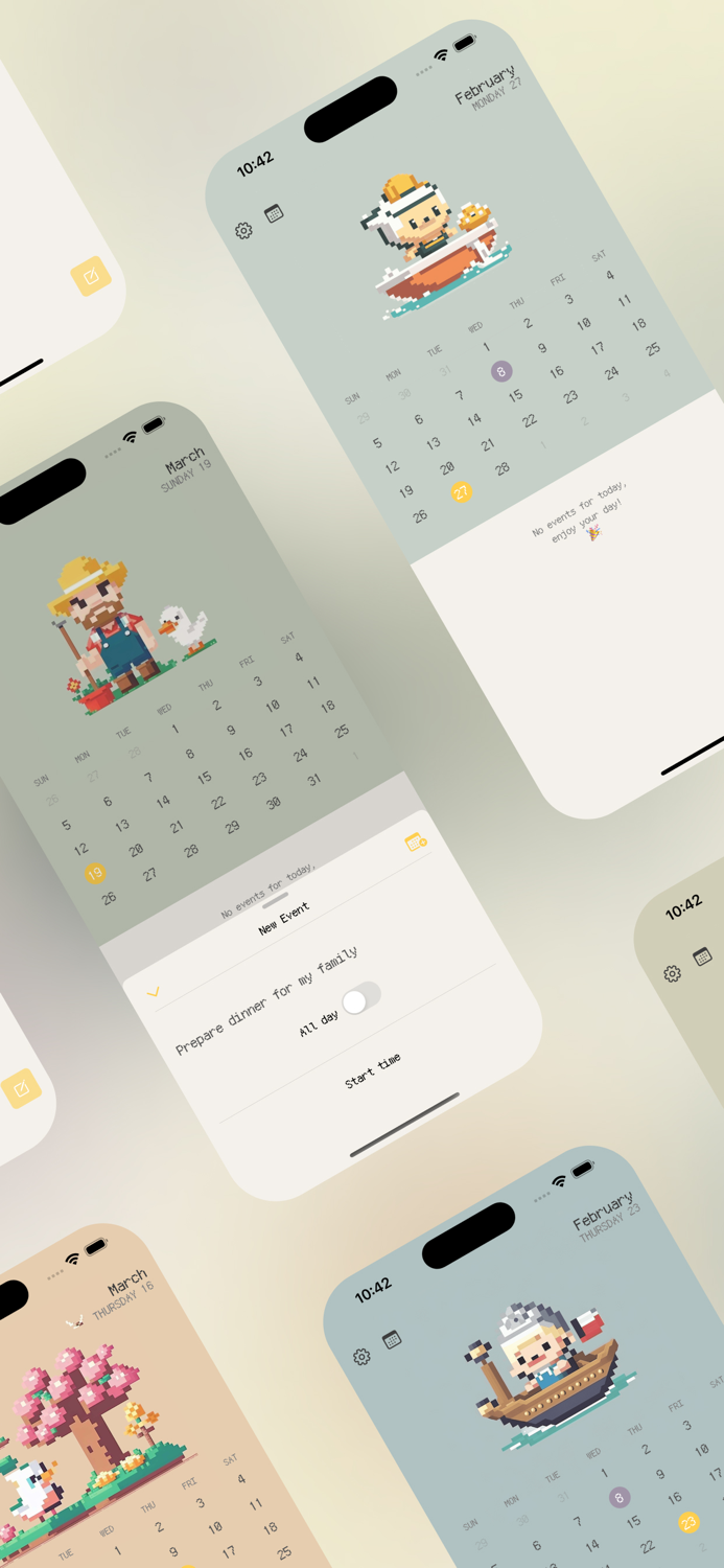 Pixel Calendar - Pixel Art