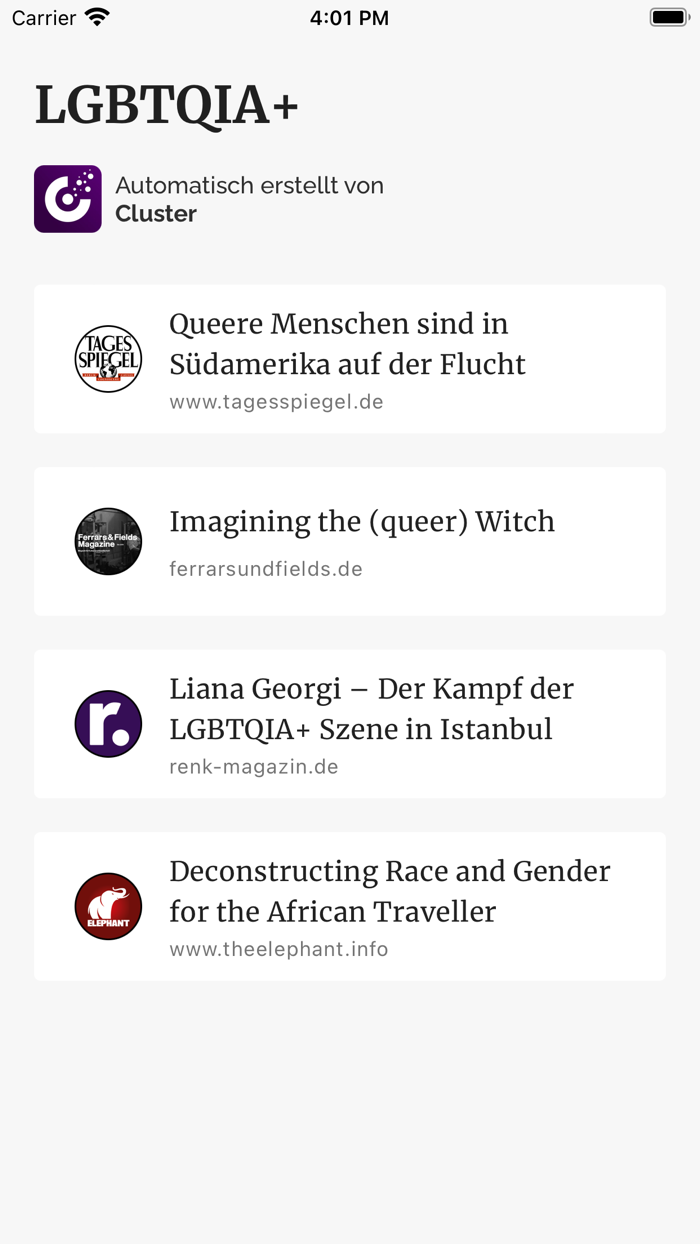 Cluster - Gemeinsam informiert