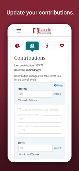 Lincoln Financial Mobile app screenshot