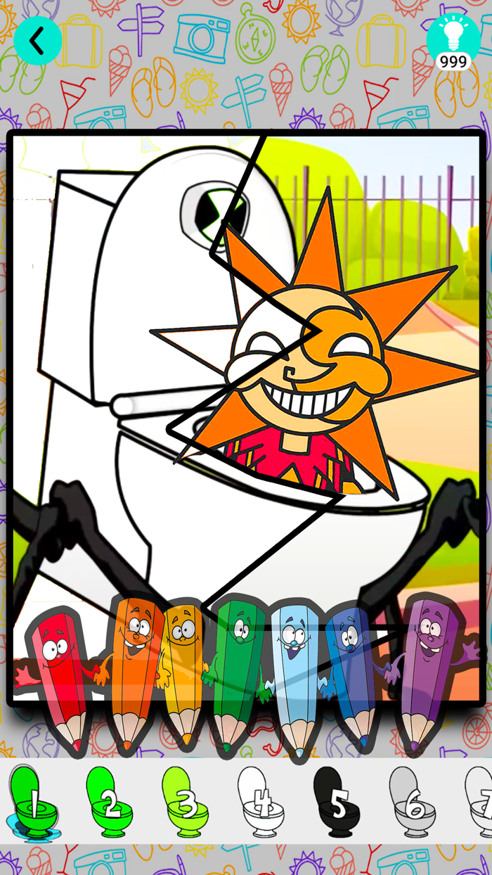 Skibidi Color Toilet at Night