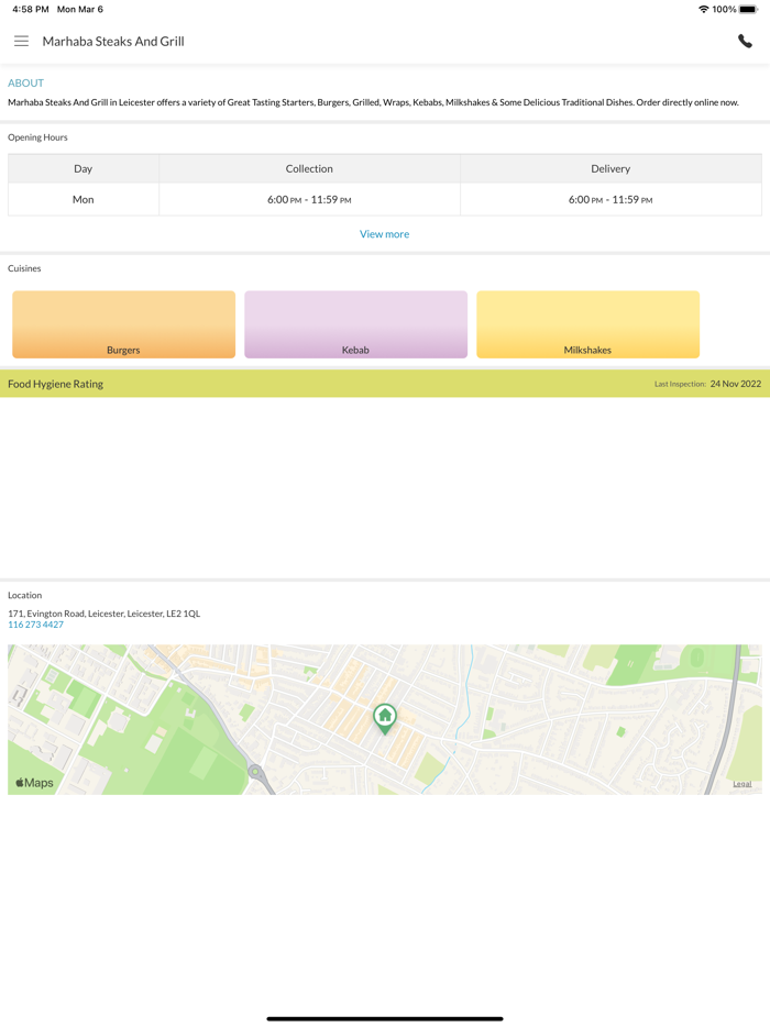 Marhaba Steaks And Grill.