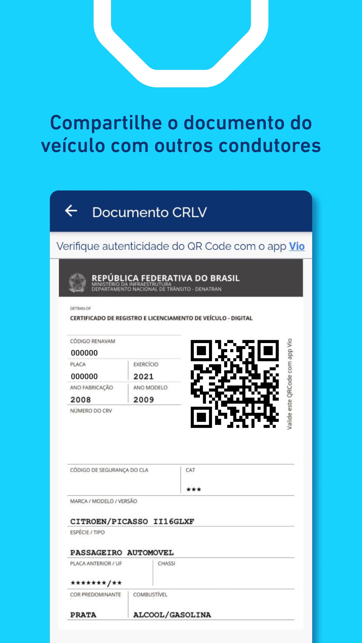 Screenshot do app Carteira Digital de Trânsito