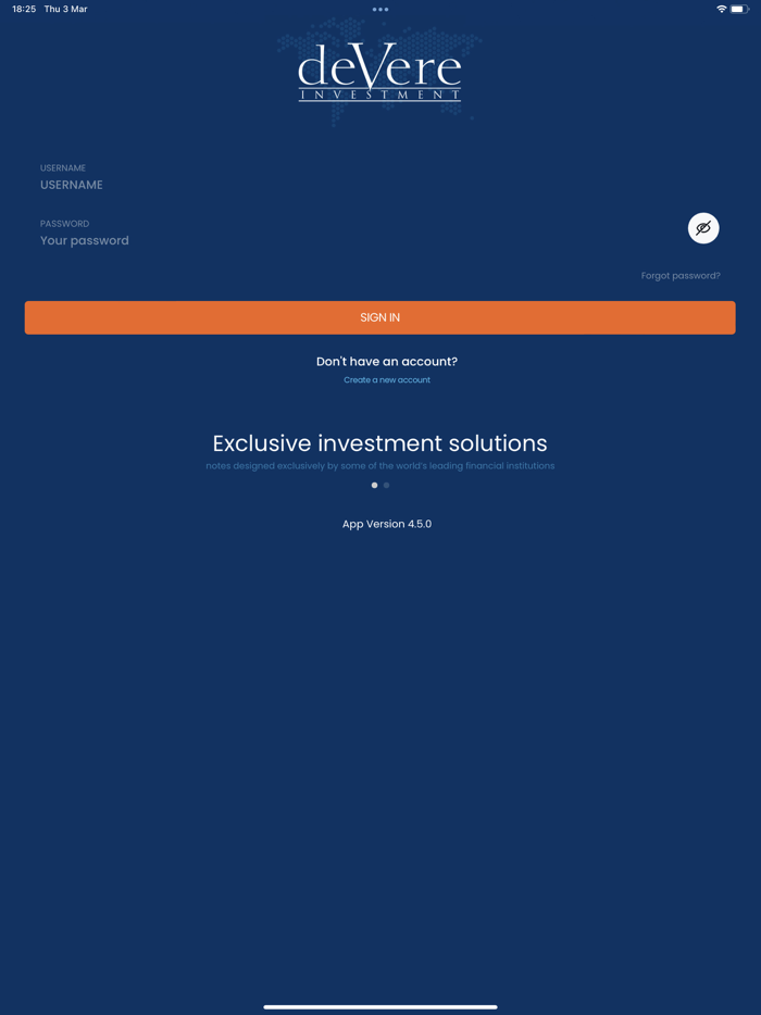 deVere Investment app