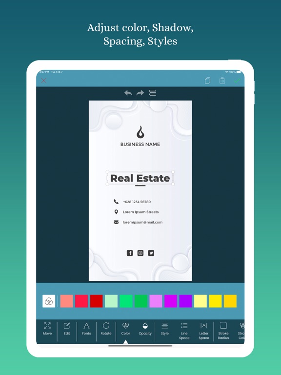 Business Card Maker : Editor screenshot 4