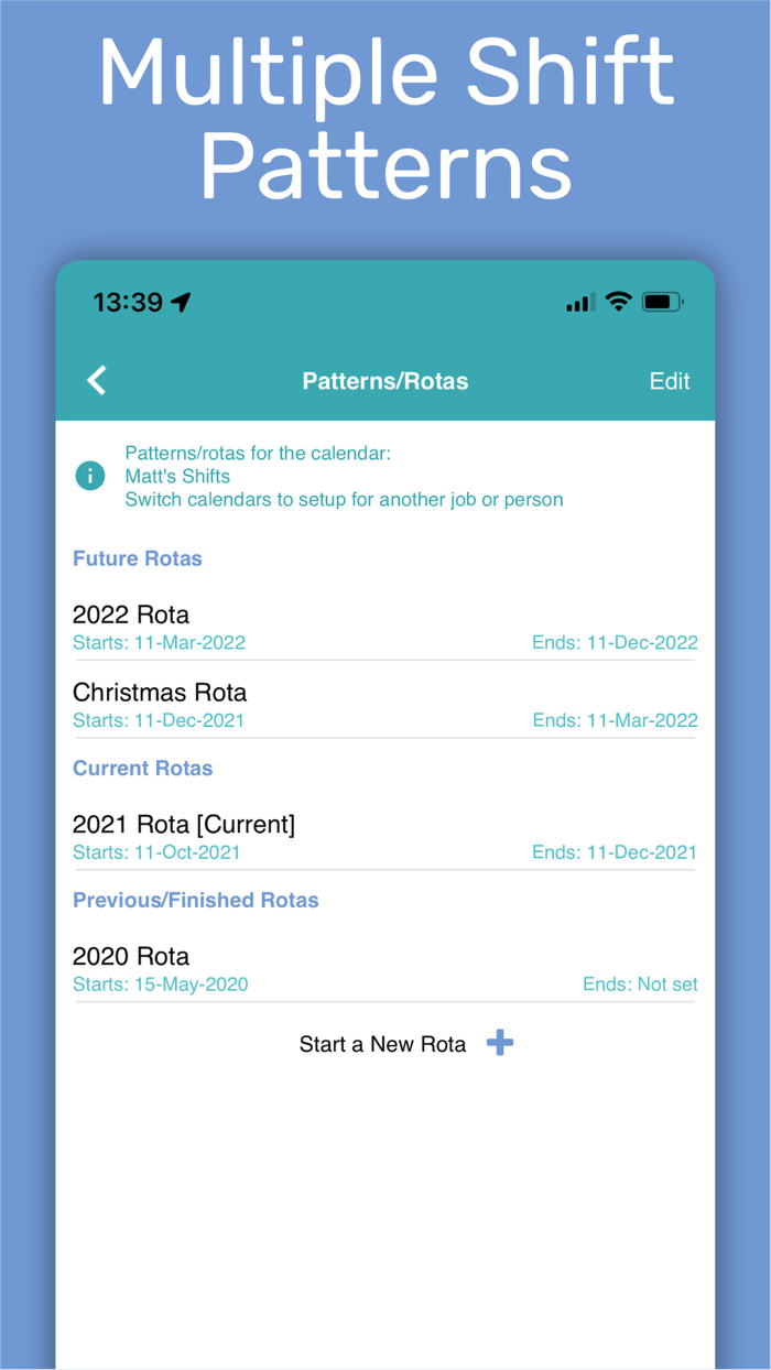 My Shift Planner - Calendar