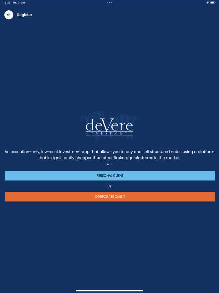 deVere Investment app