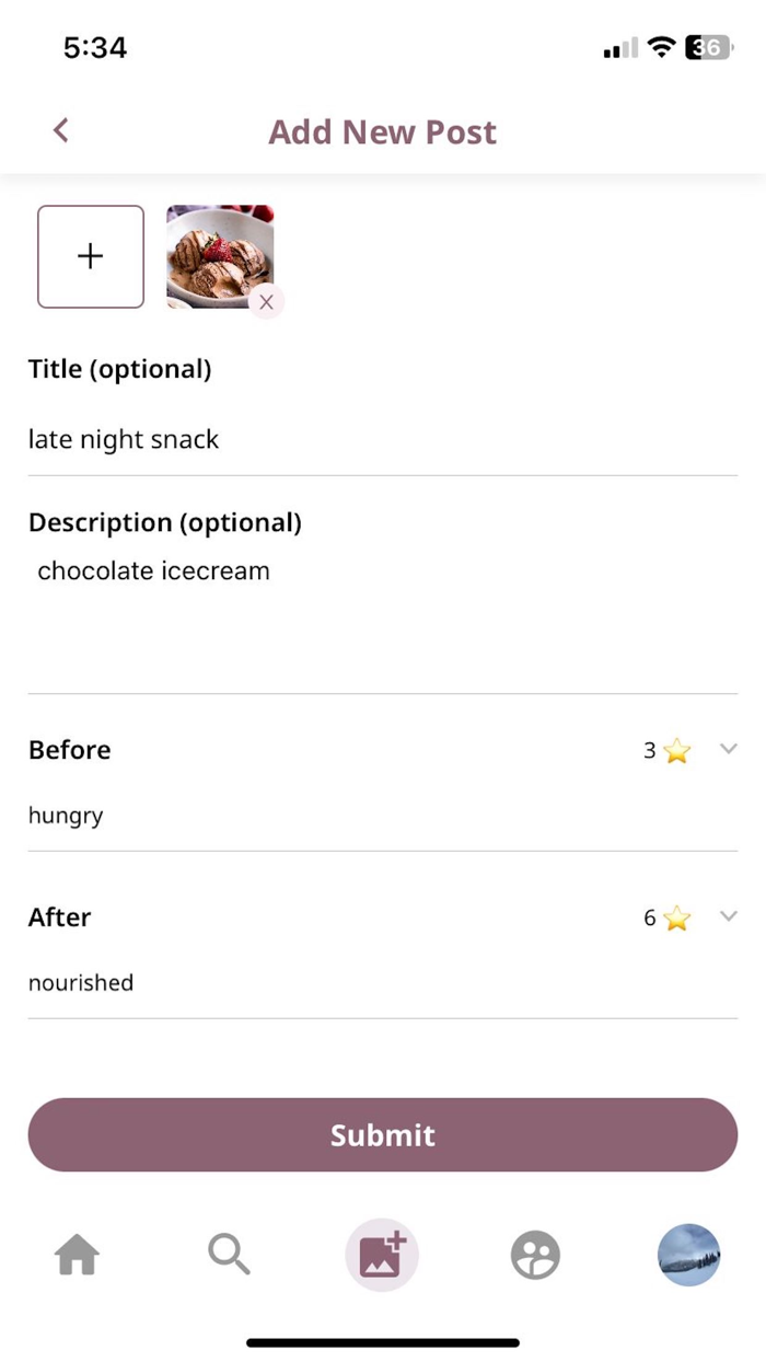 daily munch- food diary