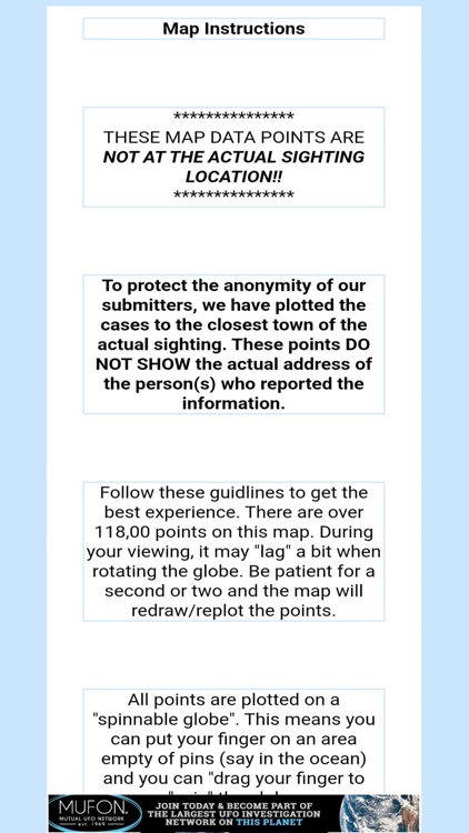 MUFON UFO Sightings Map