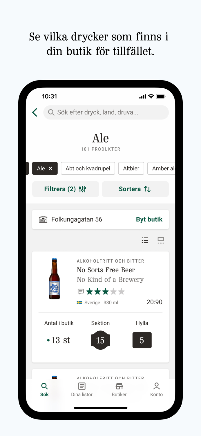 Systembolaget Sök  hitta