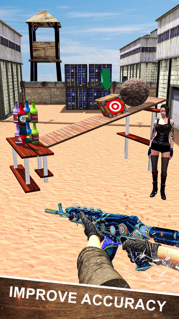 Bottle Shooting Gun Games 3d