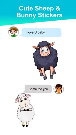 Game screenshot Sheep & Bunny Stickers apk