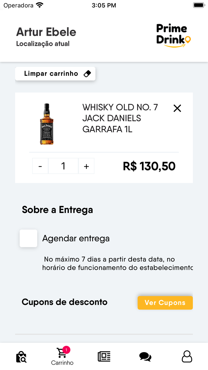 Prime Drink Delivery de Bebida