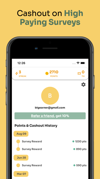 Cheddar: Get paid for surveys screenshot 4