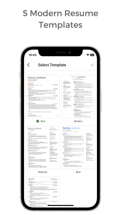 Screenshot #1 pour Resume Builder X