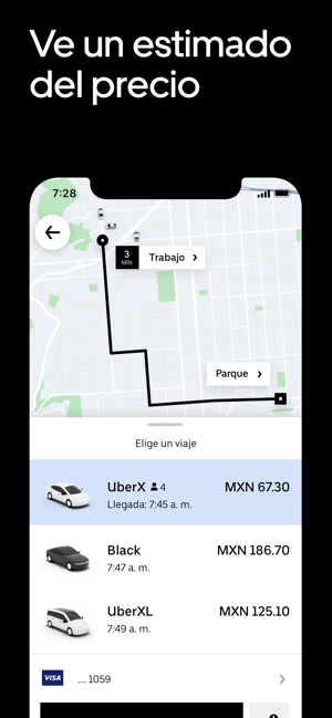 ‎Uber: Viajes económicos Screenshot