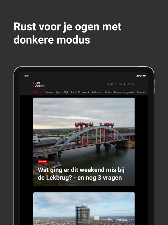 RTV Utrecht iPad app afbeelding 5