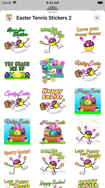 Easter Tennis Stickers