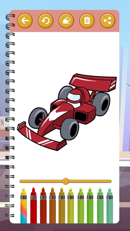 Cute Cars Coloring Book screenshot-4