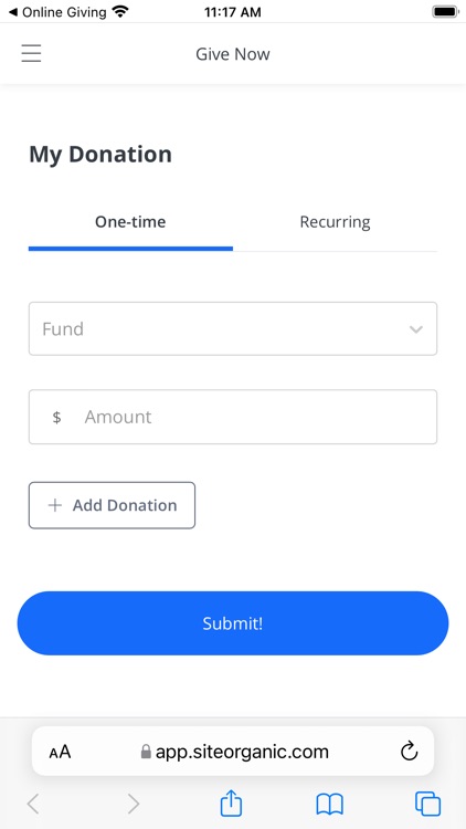 SiteOrganic Online Giving screenshot-8