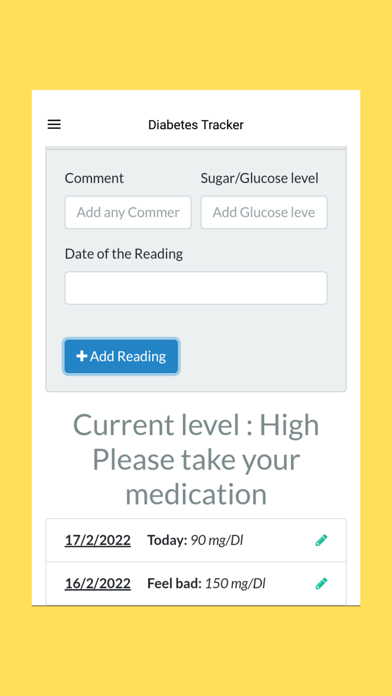 Glucose Diabetes Tracker screenshot 3
