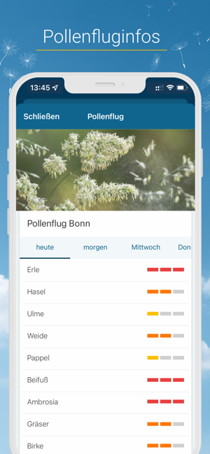 ‎WetterOnline mit Polleninfos Screenshot