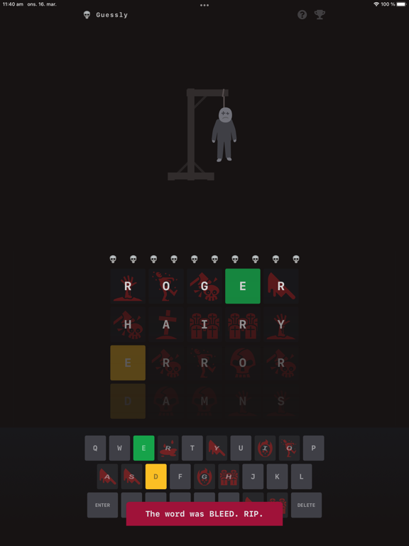 Guessly - Word guessing game screenshot 2